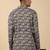  cotton floral printed short kurta – blue