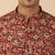   cotton floral printed short kurta – maroon