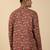   cotton floral printed short kurta – maroon