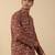   cotton floral printed short kurta – maroon