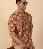  cotton vintage floral ethnic short kurta