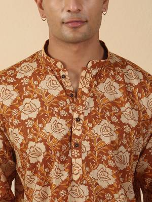  cotton vintage floral ethnic short kurta 2
