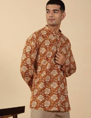  cotton vintage floral ethnic short kurta 5