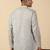 khadi cotton grey solid short kurta
