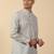 khadi cotton grey solid short kurta