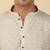 khadi cotton beige solid short kurta