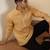 cotton striped beige short kurta