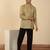 cotton striped green short kurta