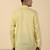 cotton striped lime yellow short kurta