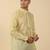 cotton striped lime yellow short kurta
