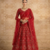 Red Butterfly Net fabric with Embroidered, Resham, Sequence, Thread work Lehengas For Your Wedding Look