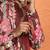 floral printed maroon cotton kurta with zip closure