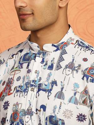 tradition printed cotton long kurta 2