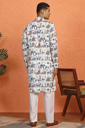 tradition printed cotton long kurta