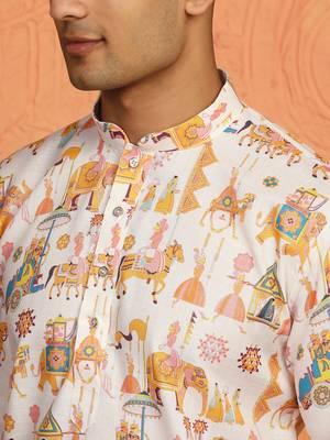 tradition printed cotton long kurta 2