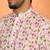 cotton blend floral printed chikankari purple kurta