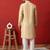 silk floral printed beige kurta
