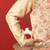 silk floral printed beige kurta