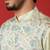 silk floral printed blue kurta