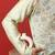 silk floral printed blue kurta