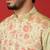 silk floral printed pista kurta