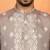 silk jacquard embroidered woven design beige kurta