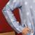 silk jacquard embroidered woven design blue kurta