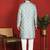 silk jacquard embroidered woven design green kurta