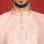 silk jacquard embroidered floral design pink kurta