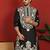 cotton silk black embroidered floral design kurta