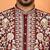 cotton silk maroon embroidered floral design kurta