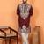 cotton silk maroon embroidered floral design kurta