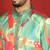 cotton silk floral printed anchor neck work multicolor kurta
