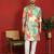cotton silk floral printed anchor neck work multicolor kurta