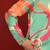 cotton silk floral printed anchor neck work multicolor kurta