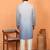 cotton silk ombre embroidered blue kurta