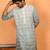 cotton silk ombre embroidered green kurta