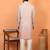 cotton silk ombre embroidered pink kurta