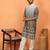 cotton silk ombre embroidered daman work brown kurta