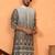cotton silk ombre embroidered daman work brown kurta