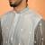 cotton silk ombre embroidered daman work green kurta