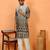 cotton silk ombre embroidered daman work green kurta