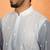 cotton silk ombre embroidered daman work grey kurta