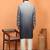 cotton silk ombre embroidered daman work grey kurta