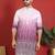 ethnic ombre cotton silk with floral embroidered detail daman work purple kurta