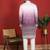 ethnic ombre cotton silk with floral embroidered detail daman work purple kurta