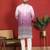 ethnic ombre cotton silk with floral embroidered detail daman work purple kurta