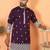 ethnic cotton silk mirror work with floral embroidered detail daman work purple kurta