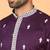 ethnic cotton silk mirror work with floral embroidered detail daman work purple kurta