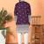 ethnic cotton silk mirror work with floral embroidered detail daman work purple kurta
